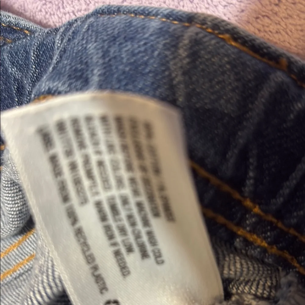 Cat & Jack Girls XL 14/16 Denim Shortalls Distressed Light Wash
